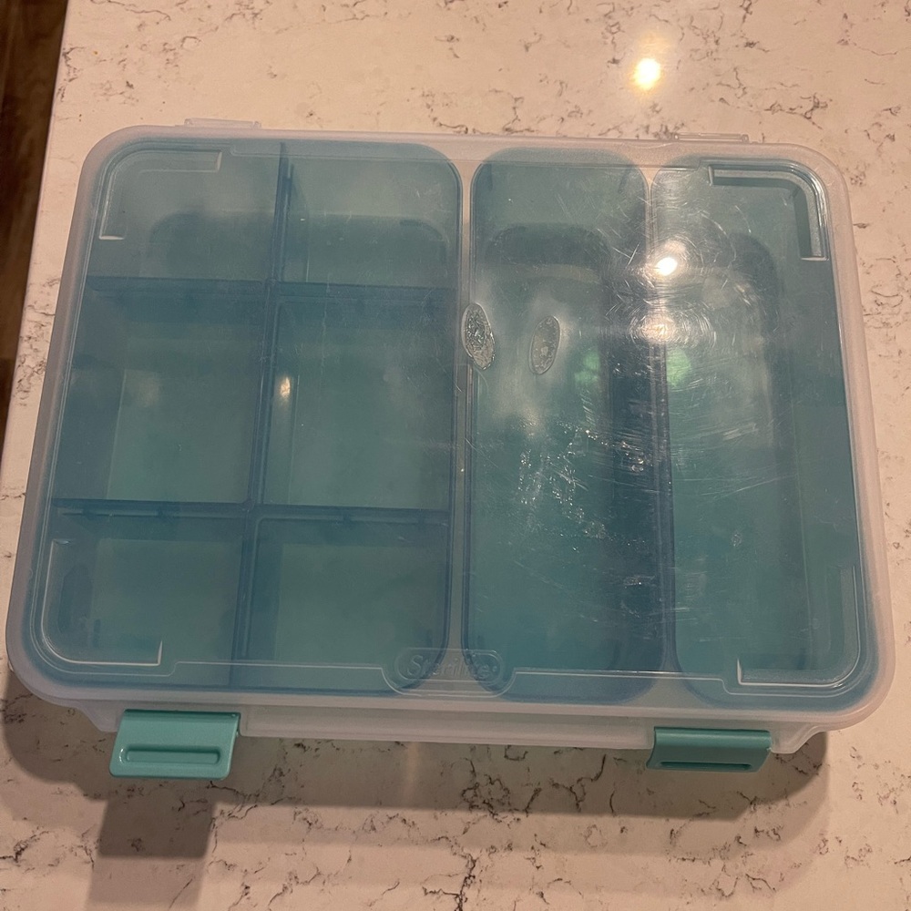Transparent Blue Storage Organizer